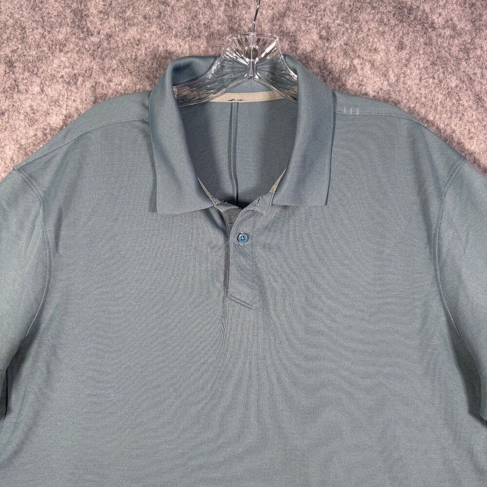 Lululemon Tech Polo Shirt Mens XL Blue Short Sleeve Office Casual Golf